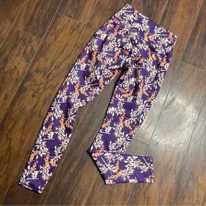 Guru Active Purple Floral Tights Leggings